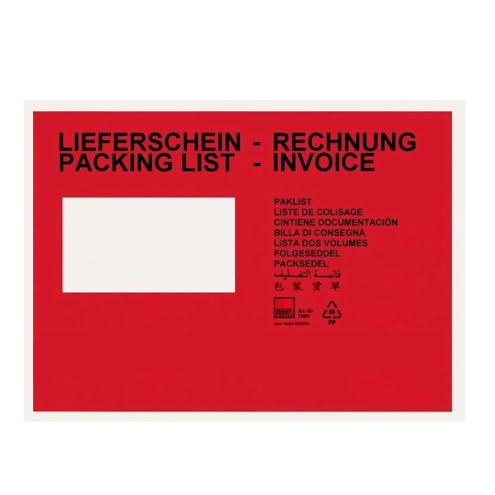 Kk-verpackungen 1000 Dokumententaschen Lieferscheintaschen Din C5 Rot Begleitpapiertaschen 2 Kk-verpackungen 1000 Dokumententaschen Lieferscheintaschen Din C5 Rot Begleitpapiertaschen – Bild 2