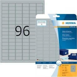 Herma Silberfarbene Folien-Etiketten 96 X 50,8 Mm, 250 Etiketten, Glänzend, Wetterfest -Tesa Geschäft 608de0e6 68dc 4d66 9a3c a4d4c68d8569 3