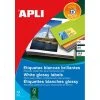 Null Agipa Hochglanz-Etiketten, 210 X 297 Mm, Weiß