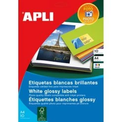 Null Agipa Hochglanz-Etiketten, 210 X 297 Mm, Weiß