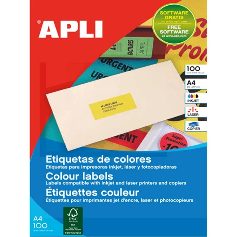 Null Agipa Adress-Etiketten, 70 X 35 Mm, Neongrün 1 Null Agipa Adress-Etiketten, 70 X 35 Mm, Neongrün