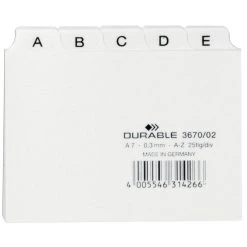 Null DURABLE Karteiregister A - Z, PP, A7 Quer, Blau, 25-teilig -Tesa Geschäft 653b6b80 deb2 4f6e 9153 ad56df600cc9