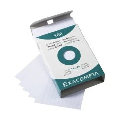 Exacompta 13800B 10x Karteikarten Liniert DIN A7 100 St - Mit Faltschachtel - Weiß -Tesa Geschäft 655b3f62 e091 4a04 96b7 b332e4768479