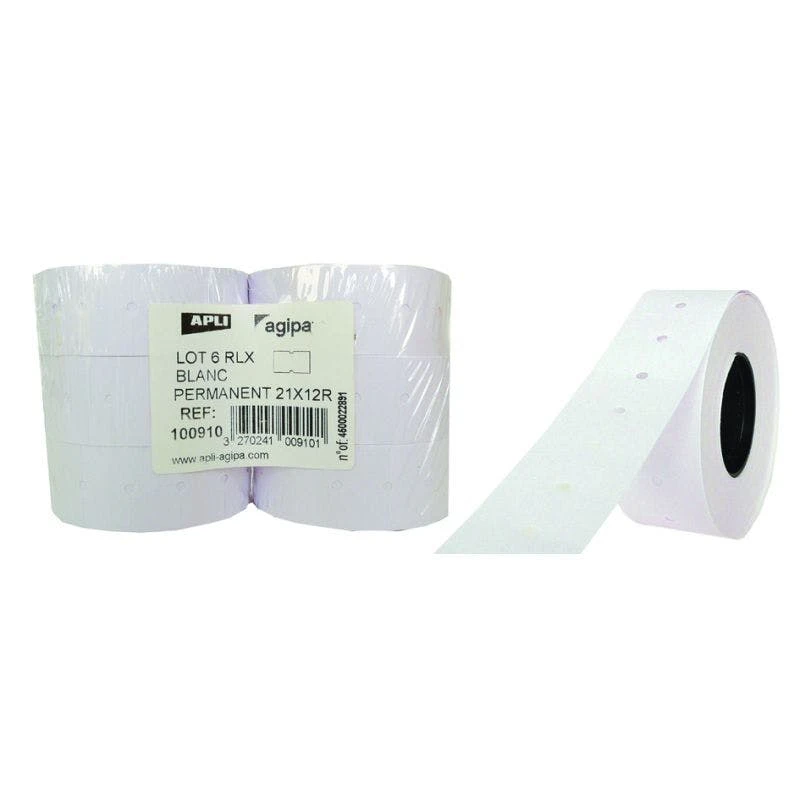 Null Agipa Etiketten Für Preisauszeichner, 16 X 18 Mm, Weiß 2 Null Agipa Etiketten Für Preisauszeichner, 16 X 18 Mm, Weiß – Bild 2