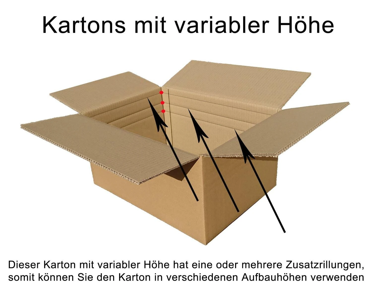 1-pack 25x Faltkarton 500x300x(100)-200mm VARIABLE HÖHE 2wellig 6 1-pack 25x Faltkarton 500x300x(100)-200mm VARIABLE HÖHE 2wellig – Bild 6