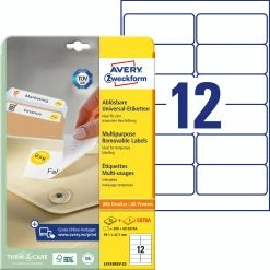 Avery Zweckform L7976-25 Tiefkühl-Etiketten, 99,1 X 67,7 Mm, Kälteresistentes Papier, 25 Bogen/200 Etiketten, Weiß -Tesa Geschäft 6739eeca 1229 4ec9 a94a 0f1d25304a10