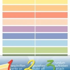 Herma Stifte-Etiketten - Namensaufkleber Für Buntstifte 10 X 46 Mm, 60 Etiketten, Selbstklebend