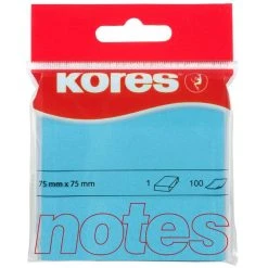 Null Kores Haftnotizen 'NEON', 75 X 75 Mm, Blanko, Neon-blau
