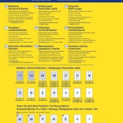 Avery Zweckform L4745REV-25 Universal-Etiketten, Ablösbar, A4, 96 X 63,5 Mm, 30 Bogen/240 Etiketten, Weiß -Tesa Geschäft 6efbc117 c91b 41a2 9c2f aa6f9aeeea6f scaled