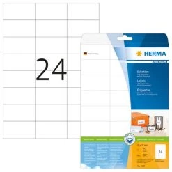Herma PREMIUM Etiketten 70 X 36 Mm, 600 Etiketten , Weiß, Matt, Permanent Haftend, Blattformat: DIN A4 -Tesa Geschäft 71d209cc 0a57 48b7 b69e c27059502ebf 4