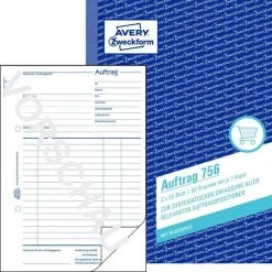 AVERY Zweckform Formularbuch 'Auftrag', A5, 2 X 50 Blatt