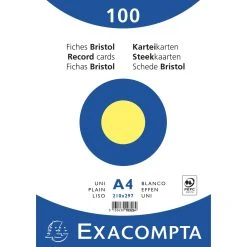 Exacompta Folie Eingeschweißt Mit 100 Stück Karteikarten Ungelocht, DIN A6 105x148mm, 205g, Blanko -Tesa Geschäft 74eb8a86 fc58 48be b6fc 06ca928d59bc 2