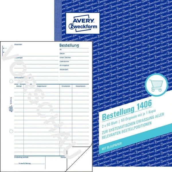 AVERY Zweckform Formularbuch 'Rechnung', A5, 2 X 50 Blatt 4 AVERY Zweckform Formularbuch 'Rechnung', A5, 2 X 50 Blatt – Bild 4