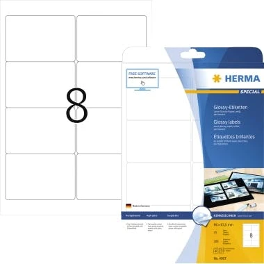 HERMA Etikett Special 4907 96x63,5mm Weiß 200 St./Pack. 1 HERMA Etikett Special 4907 96x63,5mm Weiß 200 St./Pack.