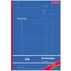 Null Herlitz Formularbuch 'Rechnung 305', DIN A5, 2 X 40 Blatt