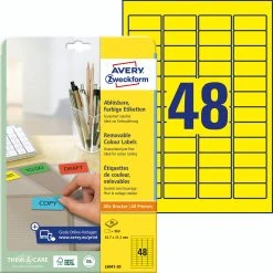 Avery Zweckform L6040-20 Farbige Etiketten, Ablösbar, A4, 45,7 X 21,2 Mm, 20 Bogen/960 Etiketten, Grün -Tesa Geschäft 7dcc67a2 d03f 4671 8043 dfdf2cb74eb2 1
