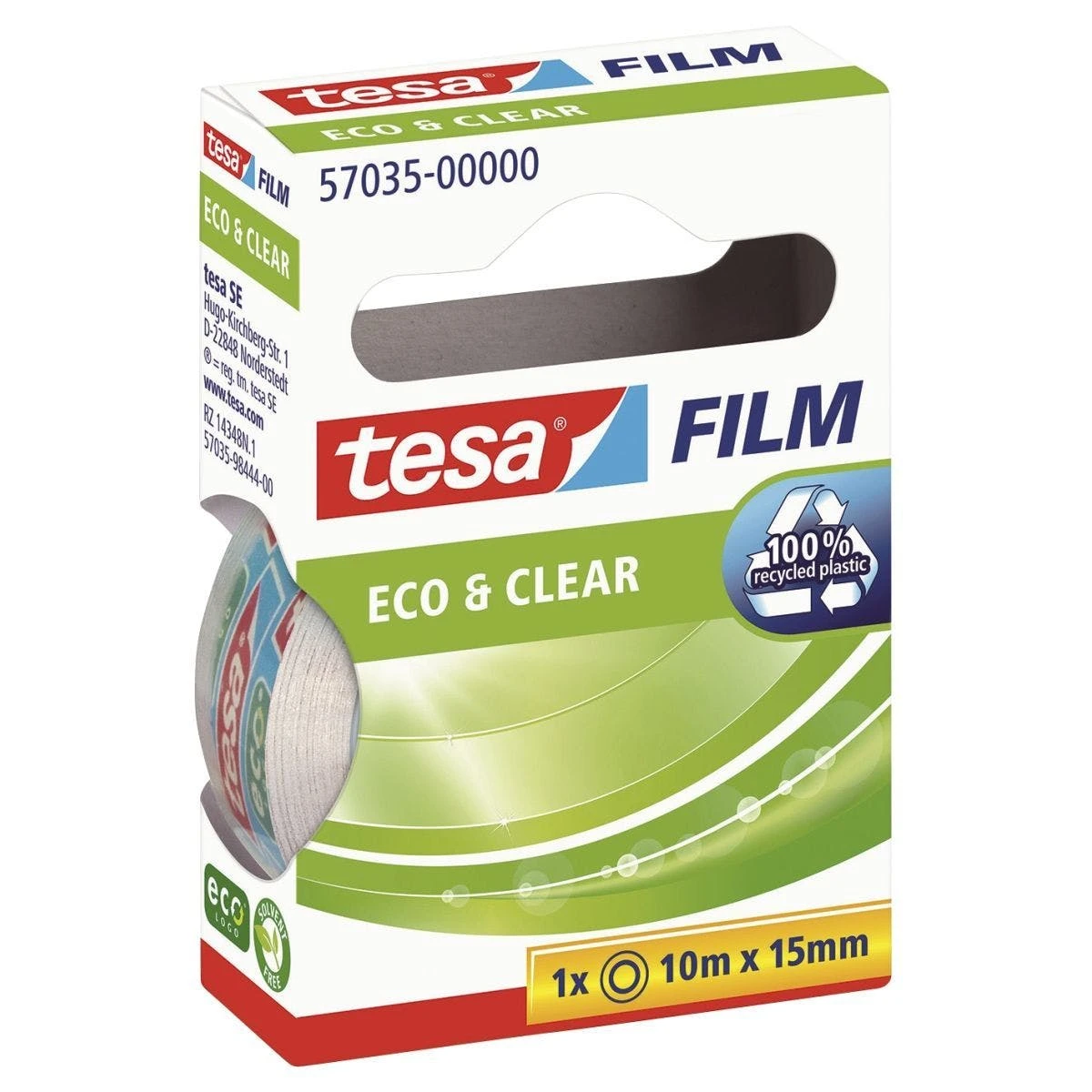 Null Tesa Klebefilm Tesafilm Eco & Clear 57070-00000 15mmx10m 10 St./Pack. 2 Null Tesa Klebefilm Tesafilm Eco & Clear 57070-00000 15mmx10m 10 St./Pack. – Bild 2