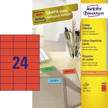 Avery Zweckform Universaletikett 3658 64,6x33,8mm Ws 2.400 St./Pack. 3 Avery Zweckform Universaletikett 3658 64,6x33,8mm Ws 2.400 St./Pack. – Bild 3