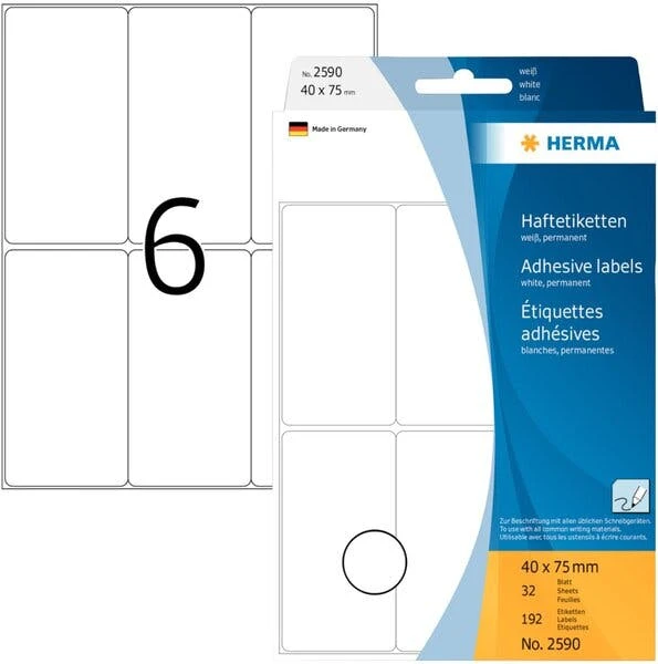 HERMA Vielzweck-Etiketten, 12 X 40 Mm, Weiß, Kleinpackung 6 HERMA Vielzweck-Etiketten, 12 X 40 Mm, Weiß, Kleinpackung – Bild 6