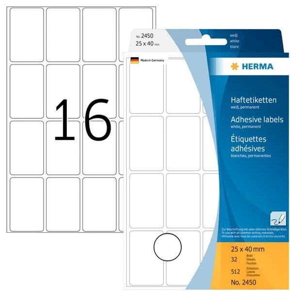 HERMA Vielzweck-Etiketten, 25 X 40 Mm, Rot, Großpackung 2 HERMA Vielzweck-Etiketten, 25 X 40 Mm, Rot, Großpackung – Bild 2