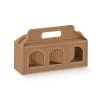 Null 100x Verpackung Für 3 Dosen Mit Fenster Braun (190x60x90 Mm)
