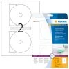 Herma Inkjet-CD-Etiketten Maxi Ø 116 Mm, (Innenloch Groß), 50 Etiketten, Aus Papier (90 G/m²), Weiß, Matt, Permanent Haftend