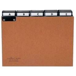 Null DURABLE Karteiregister A - Z, Pressspan, DIN A4 Quer, Braun