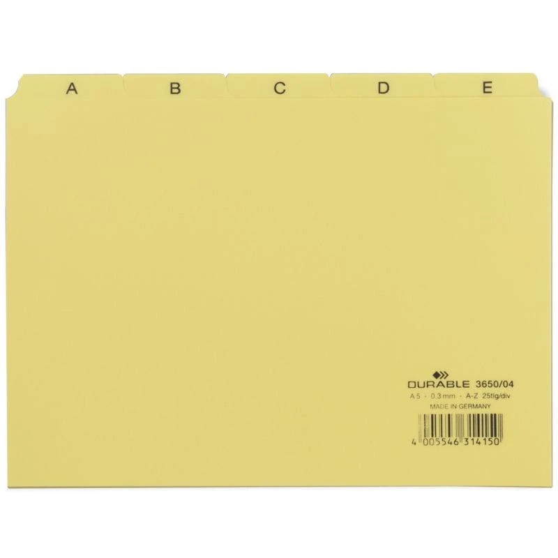 Null DURABLE Karteiregister, A5 Quer, Braun, 25-teilig 4 Null DURABLE Karteiregister, A5 Quer, Braun, 25-teilig – Bild 4