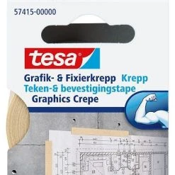 Tesa Grafik- Und Fixierkrepp, Rückstandsfrei Ablösbar, 10m X 19mm / 120 Rollen
