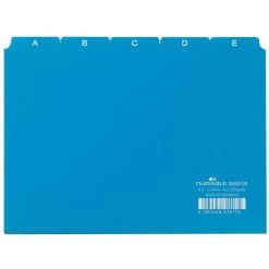 Null DURABLE Karteiregister A - Z, PP, A5 Quer, Blau, 25-teilig