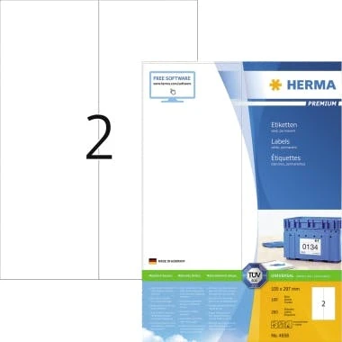 HERMA Etikett PREMIUM 4607 48,3x16,9mm Weiß 12.800 St./Pack. 3 HERMA Etikett PREMIUM 4607 48,3x16,9mm Weiß 12.800 St./Pack. – Bild 3