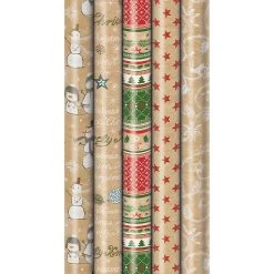 Null ZOEWIE Weihnachtspapier Nature Spirit 60g/m² Recycling Papier Folienfrei Verpackt 25 Stück