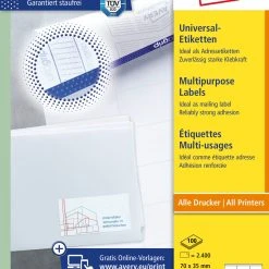 Avery Zweckform 3422 Universal-Etiketten, A4 Mit Ultragrip, Adressaufkleber, 70 X 35 Mm, 100 Bogen/2.400 Etiketten, Weiß 13 Avery Zweckform 3422 Universal-Etiketten, A4 Mit Ultragrip, Adressaufkleber, 70 X 35 Mm, 100 Bogen/2.400 Etiketten, Weiß -Tesa Geschäft 9147e074 b584 4069 b0f6 0a272b81e125 scaled