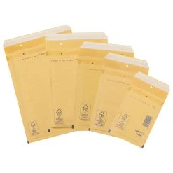 Null 200x BUDGET Luftpolstertaschen 2/B-12 120x215mm Passend Für A6 Braun
