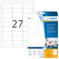 Herma Ablösbare Etiketten 96 X 63,5 Mm, 800 Etiketten, Weiß, Matt, Haftend -Tesa Geschäft 93799f93 c202 44d9 8ebf 5174f393997c 5