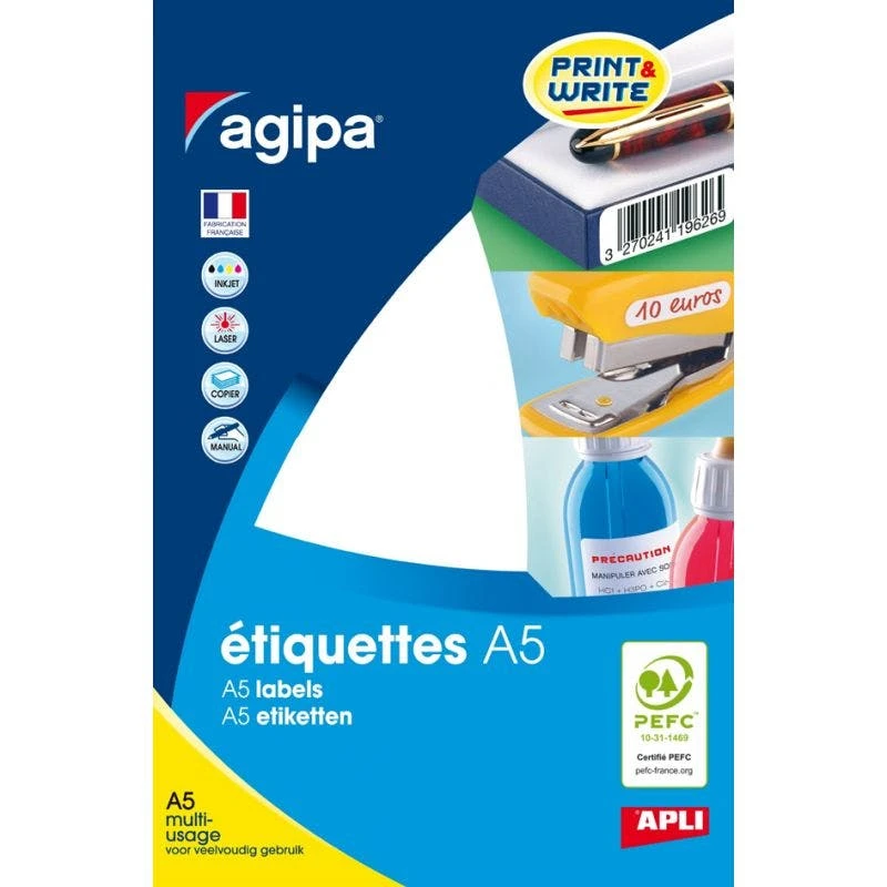 Null Agipa Universal-Etiketten, 97,5 X 68 Mm, Weiß 6 Null Agipa Universal-Etiketten, 97,5 X 68 Mm, Weiß – Bild 6