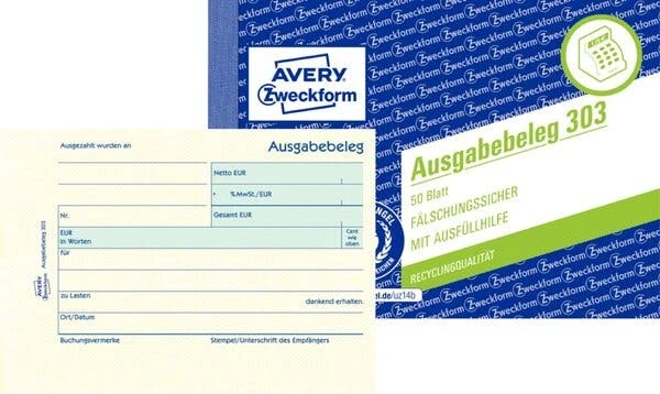 Null AVERY Zweckform Formularbuch 'Bonbuch', A4, Gelb 7 Null AVERY Zweckform Formularbuch 'Bonbuch', A4, Gelb – Bild 7