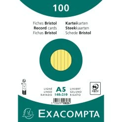 Exacompta 10828SE 10x Karteikarten Liniert DIN A5 100 St Eingeschweißt - Gelb -Tesa Geschäft 96dfcf6b aa9b 490b b8fc e7036e6d48c9