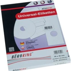 Null Büroring Etiketten, 70 X 37 Mm, 2400 Etiketten, Weiß, Für Laser-, Farblaser-, Inkjetdrucker, Kopierer, Lösungsmittelfrei, Blattformat: DIN A4 -Tesa Geschäft 9a5eb8a7 7cde 4d6e 8784 02b3458efcda 2