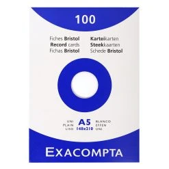 Exacompta 13318B 10x Karteikarten Blanko DIN A5 100 St - Mit Faltschachtel - Azurblau -Tesa Geschäft 9abe09e4 325c 41f0 9aee 3327a8a14ba9