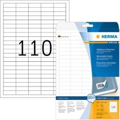 Herma Ablösbare Etiketten 63,5 X 38,1 Mm, 525 Etiketten, Weiß, Matt, Haftend -Tesa Geschäft 9c190e27 77d2 4d1c a7bd 052725b395a2 1
