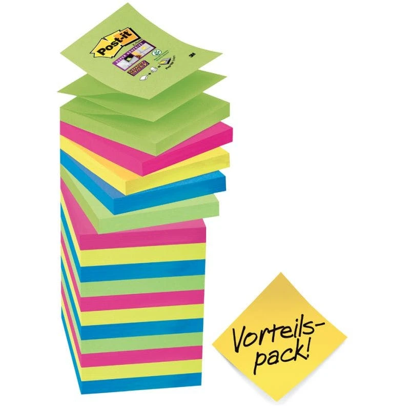 Null Post-it Haftnotizen Z-Notes Super Sticky, Vorteilspack 1 Null Post-it Haftnotizen Z-Notes Super Sticky, Vorteilspack