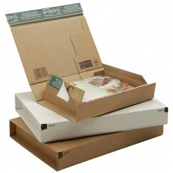 Null 50x Post-Versandkarton PACKBOX-XS SK-Verschluss Aufreißfaden 215x155x43mm Weiß A5+