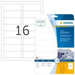 Herma Namensetiketten 88,9 X 33,8 Mm, 320 Etiketten, Aus Acetatseide, Weiß