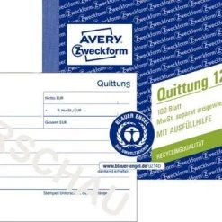 Null AVERY Zweckform Formularbuch 'Quittung Mit MwSt.', 4+1 9 Null AVERY Zweckform Formularbuch 'Quittung Mit MwSt.', 4+1 -Tesa Geschäft a6fc5b28 b0f8 4520 847e 44046d6638f1