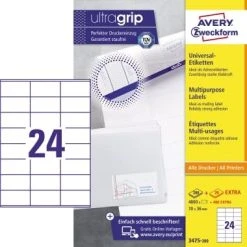 Avery Zweckform Etikett 3475-200 70x36mm Weiß 5.280 St./Pack.