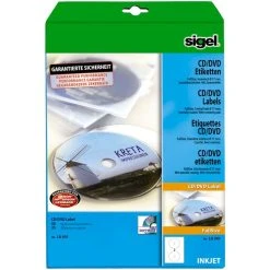Null Sigel CD/DVD-Etiketten, Weiß, Spezialbeschichtet, Matt