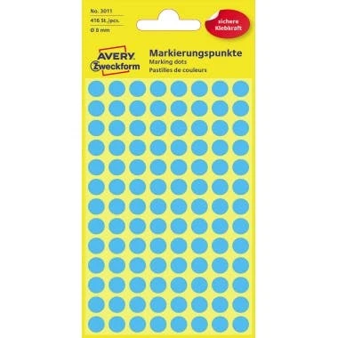 Avery Zweckform Markierungspunkt 3857 19mm Blau 250 St./Pack. 5 Avery Zweckform Markierungspunkt 3857 19mm Blau 250 St./Pack. – Bild 5