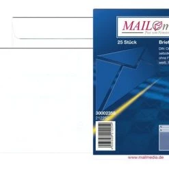 Null Briefumschlag C6, Ohne Fenster, SK, 75 G/qm, Weiß