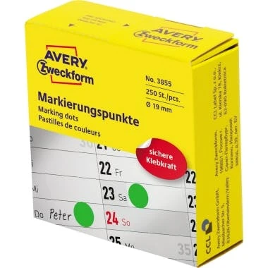 Avery Zweckform Markierungspunkt 3857 19mm Blau 250 St./Pack. 3 Avery Zweckform Markierungspunkt 3857 19mm Blau 250 St./Pack. – Bild 3